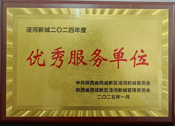 陜西地礦區(qū)研院有限公司榮獲涇河新城“優(yōu)秀服務(wù)單位”稱號(hào)