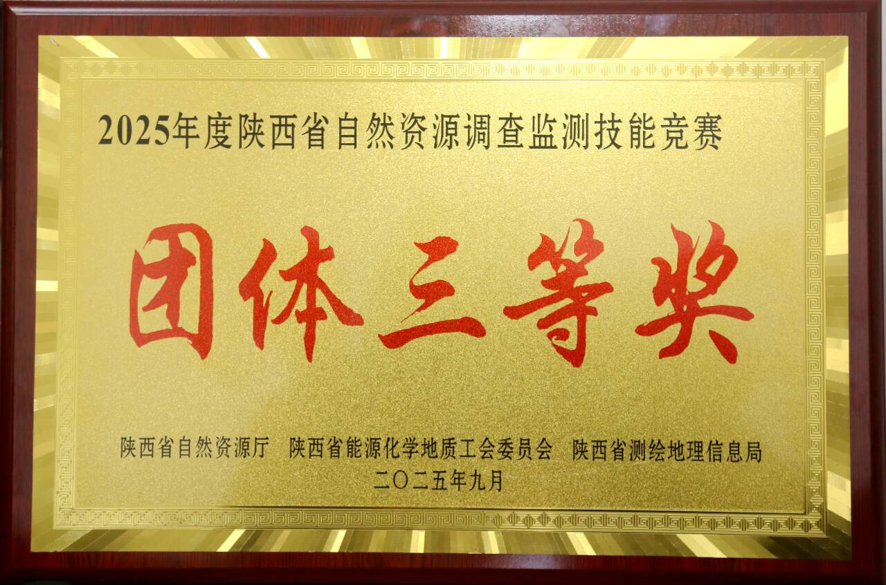 我公司榮獲2025年陜西省自然資源調(diào)查監(jiān)測技能競賽數(shù)據(jù)處理團(tuán)體三等獎